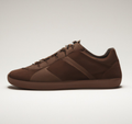 Chocolate brown suede sneaker