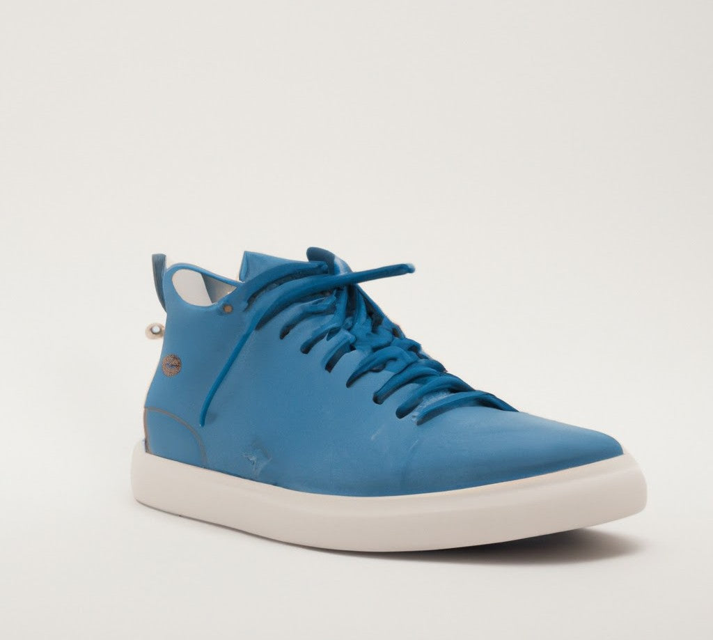Elemental Blue Suede Leather Low-Top Sneaker