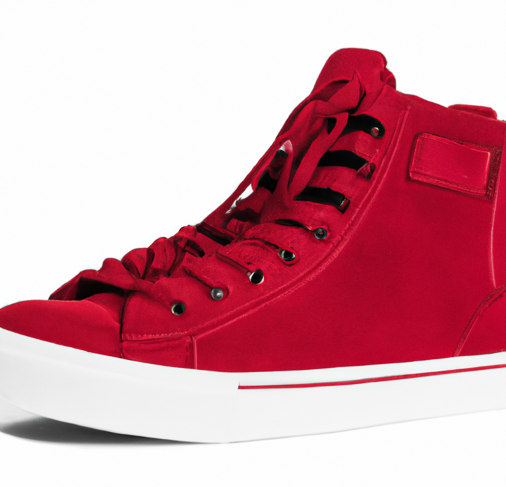 Red Suede High-Top Sneaker